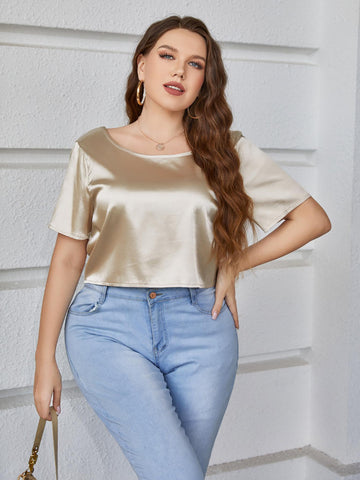 The Noelani Plus Size Tie Back Blouse