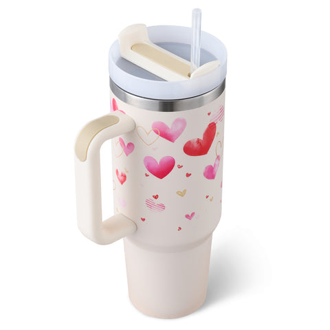 The 40 Oz Tumbler With Handle & Straw