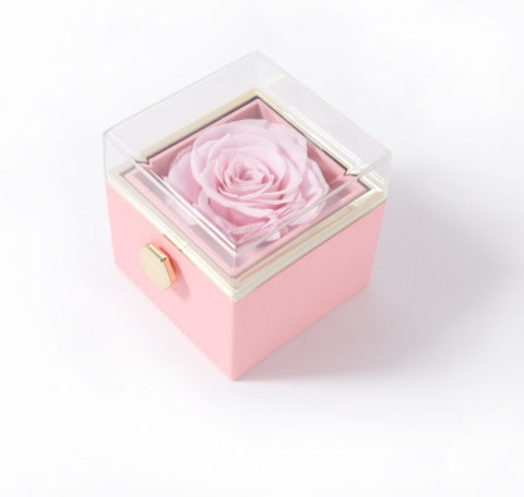 The Valentines Rose Gift Box w/ Necklace Set