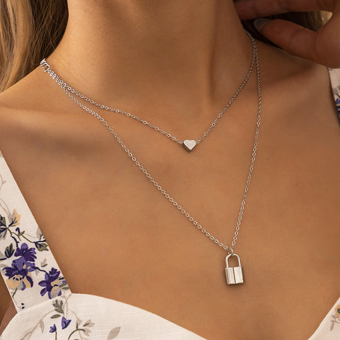 The Creative Heart- Lock Layer Necklace