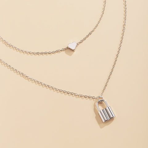 The Creative Heart- Lock Layer Necklace