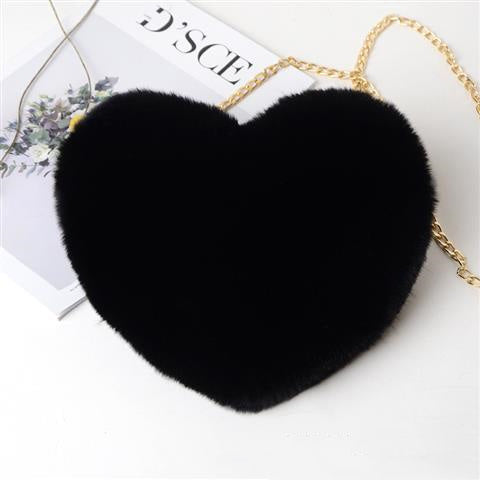 The Heart-Plush Chain Purse