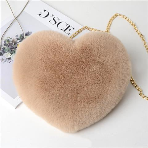 The Heart-Plush Chain Purse