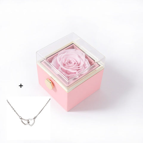 The Valentines Rose Gift Box w/ Necklace Set