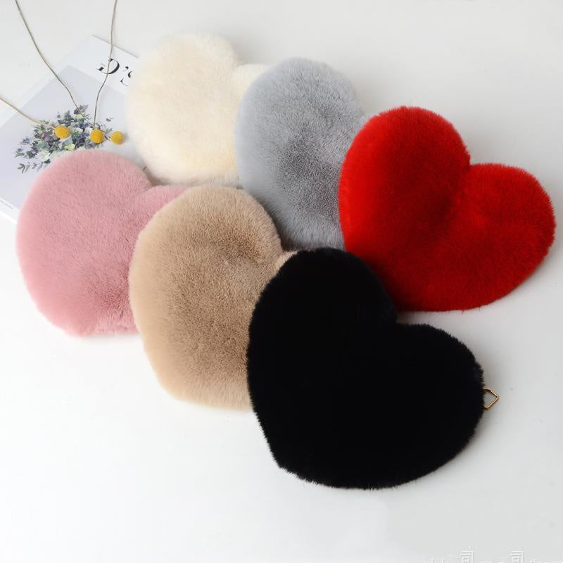 The Heart-Plush Chain Purse