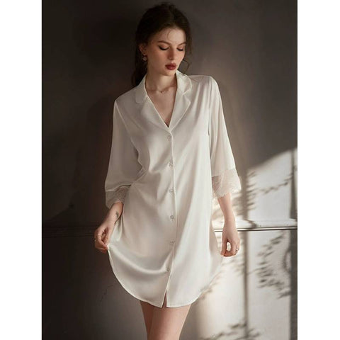 The Silk Night Shirt Dress Exclusive