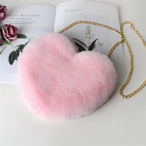 The Heart-Plush Chain Purse