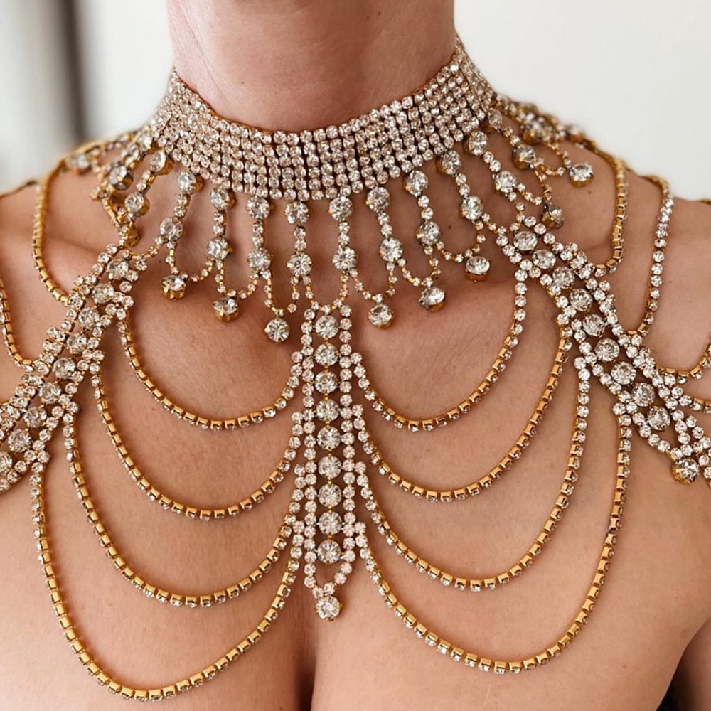 The Rhinestone Multi-layer Shoulder Chain