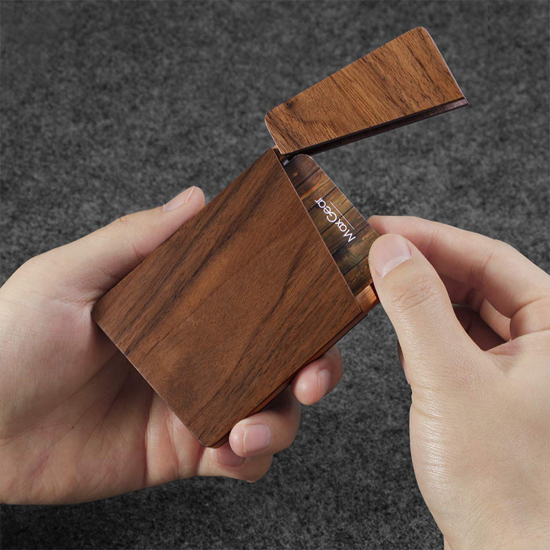 The Walnut Solid Wood Business Card Holder