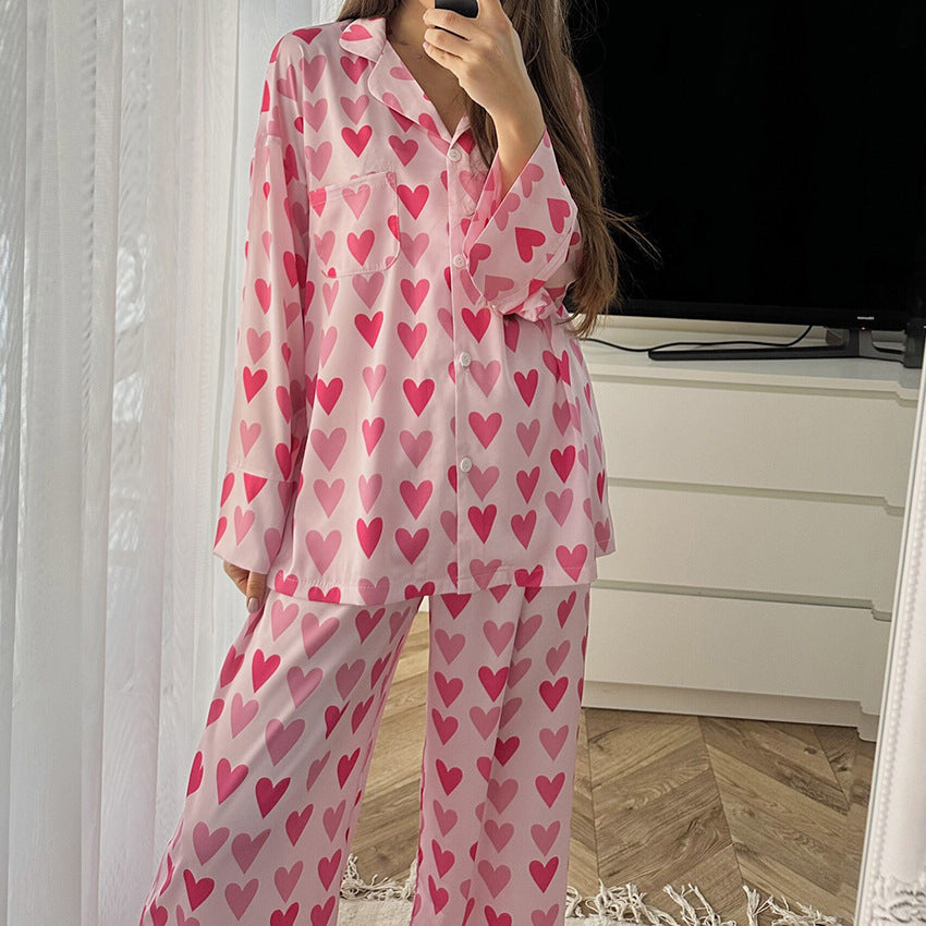 The Satin Heart Pajama Set