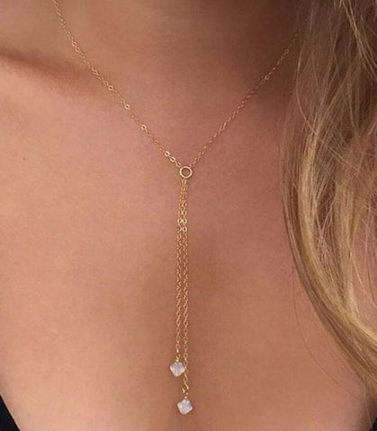 18K Gold Italian Double Chain Necklace