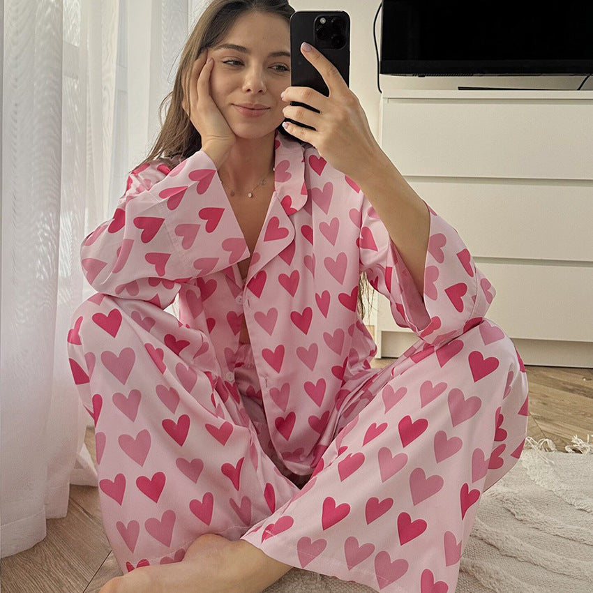 The Satin Heart Pajama Set