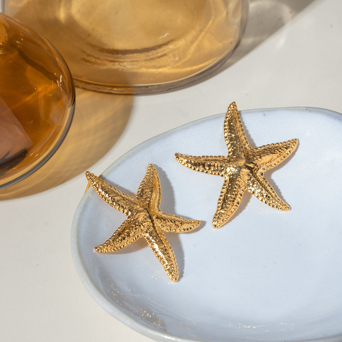 The Marine Starfish 18K Gold Earings