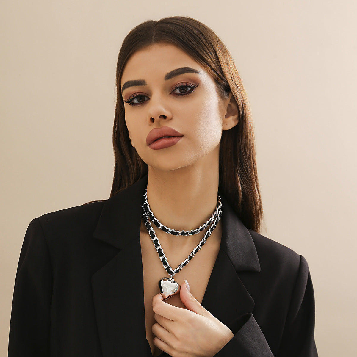 The Big Love Double-layer Chains Necklace