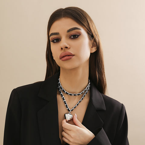 The Big Love Double-layer Chains Necklace