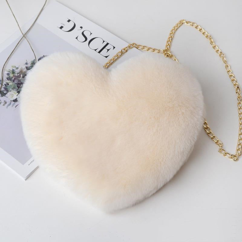 The Heart-Plush Chain Purse