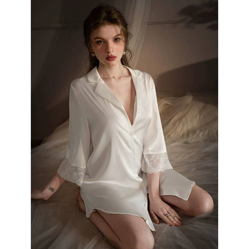 The Silk Night Shirt Dress Exclusive