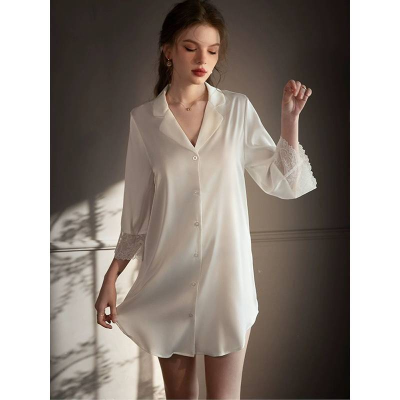 The Silk Night Shirt Dress Exclusive